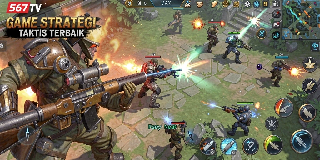 Tangkapan layar gameplay 567TV menampilkan pertarungan dan strategi untuk menang.