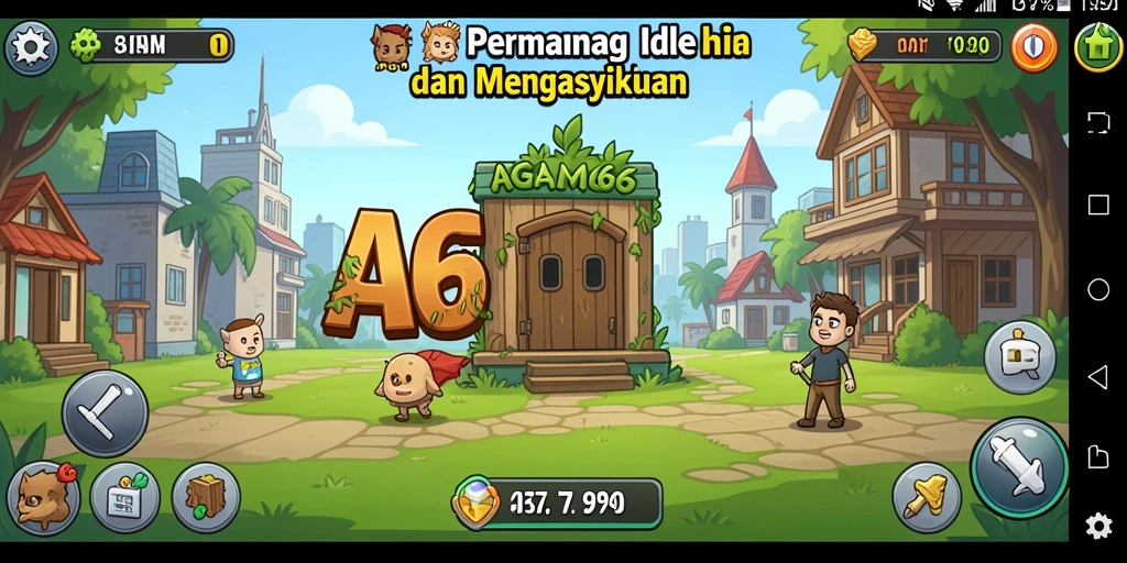 Tampilan screenshot AGAM66 dengan karakter dan dunia yang cerah.