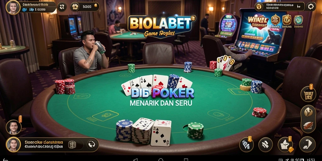 Tampilan gameplay seru di BIOLABET dengan poker yang mendebarkan.