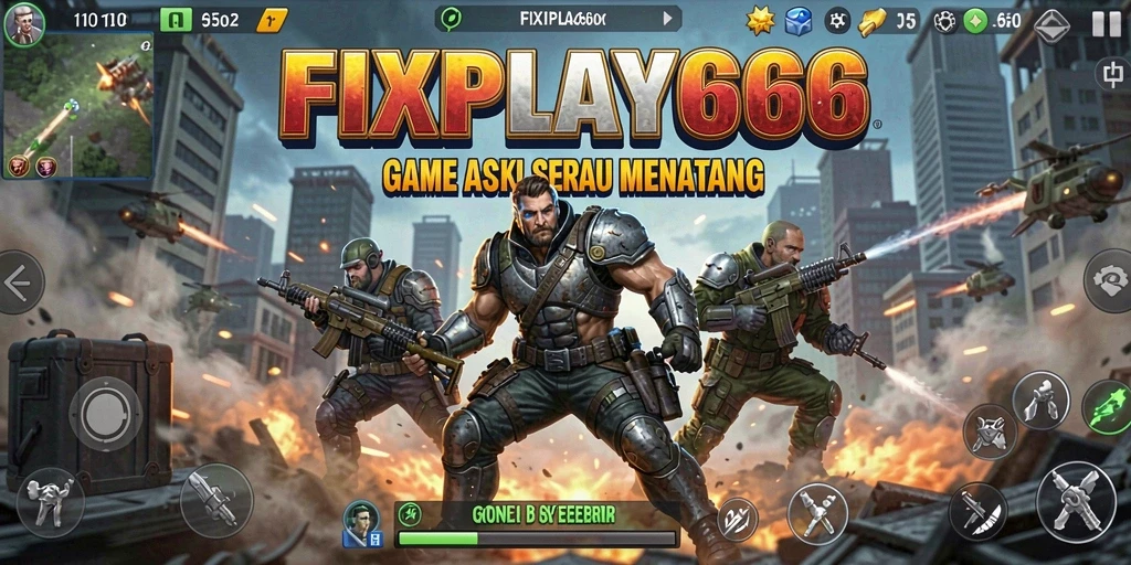 Tangkapan layar menunjukkan aksi mendebarkan dalam FIXPLAY666.