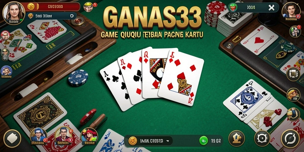 Tampilan gameplay menarik dari GANAS33 saat bermain QiuQiu.