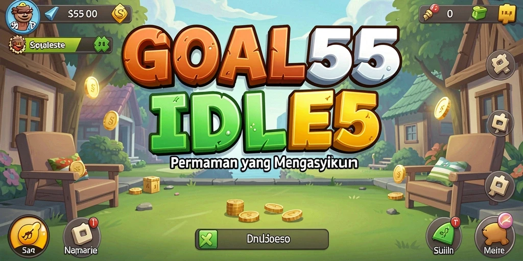 Tampilan screenshot utama GOAL55 dengan gameplay Idle yang menarik.