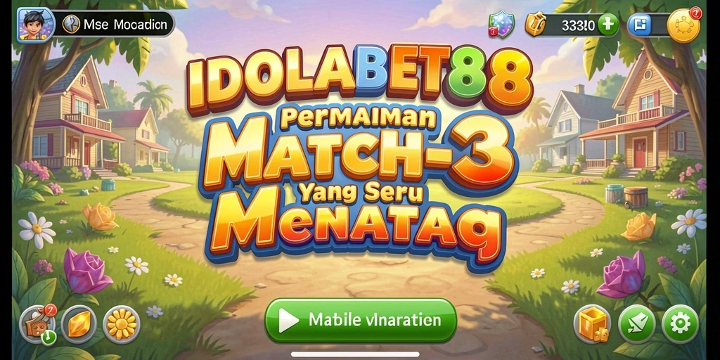 Tangkapan layar gameplay <strong>IDOLABET88</strong> menampilkan aksi match-3 yang seru.