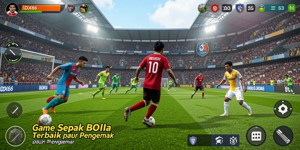 Tampilan gameplay <strong>IDX66</strong> yang menampilkan aksi seru sepak bola.