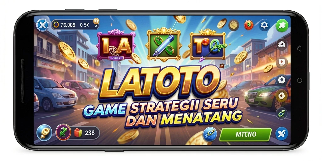 Screenshot gameplay LATOTO yang menampilkan aksi strategis yang mendebarkan.