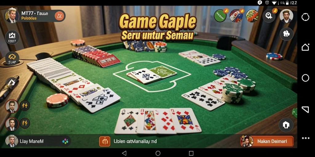 Screenshot gameplay MT777 menunjukkan keseruan bermain Gaple.