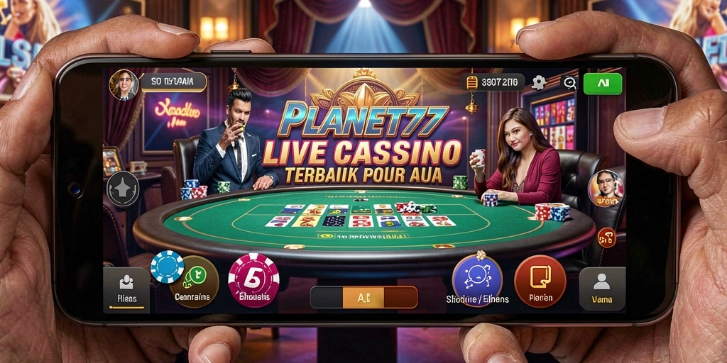 Tampilan gameplay Live Casino yang menarik di PLANET77.