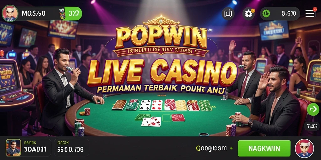 Screenshot gameplay Live Casino POPWIN yang mendebarkan dan interaktif.