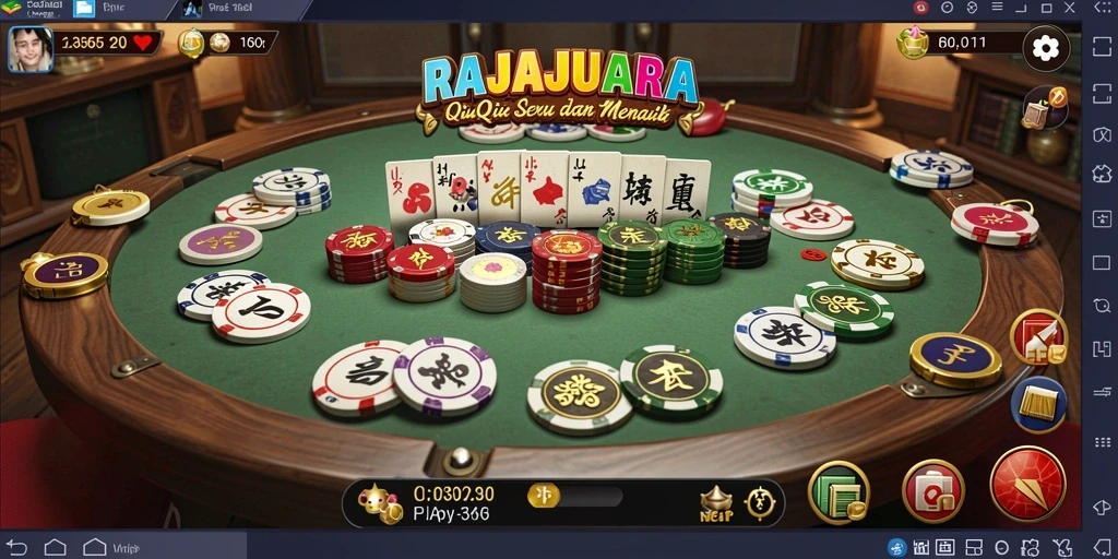 Screenshot gameplay QiuQiu RAJAJUARA yang menampilkan serunya permainan.