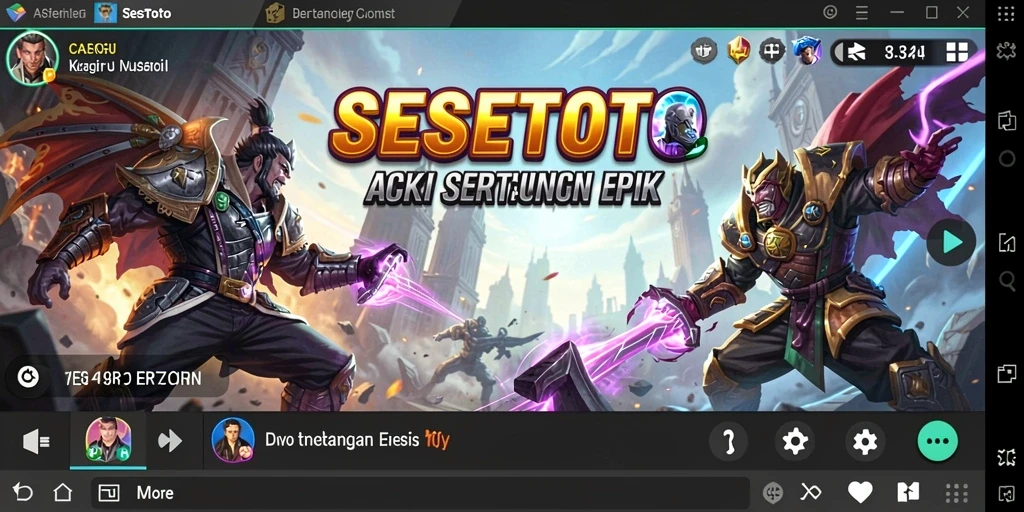 Tangkapan layar SESETOTO menampilkan serangan aksi yang mendebarkan.