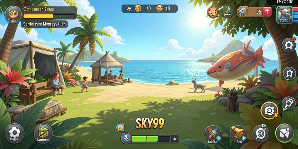 Tangkapan layar dari gameplay <strong>SKY99</strong> yang menampilkan keseruan bermain.