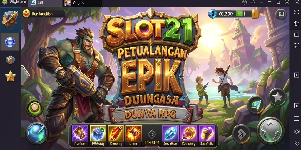 Screenshot permainan SLOT21 dengan aksi pertempuran RPG yang mengesankan.