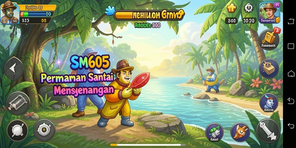 Tampilan gameplay seru dari SM605 dengan misi menantang.