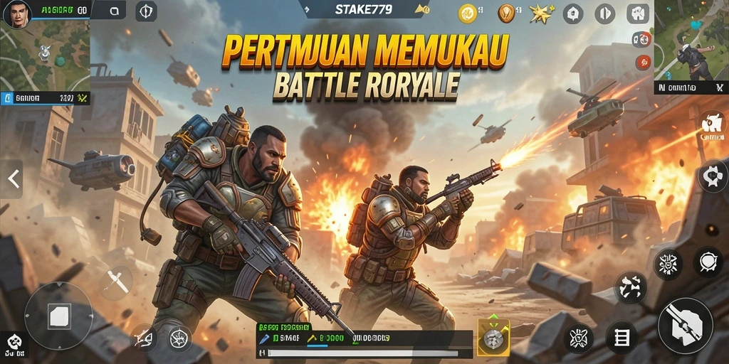 Tampilan gameplay STAKE779 yang mendebarkan dalam pertempuran Battle Royale.