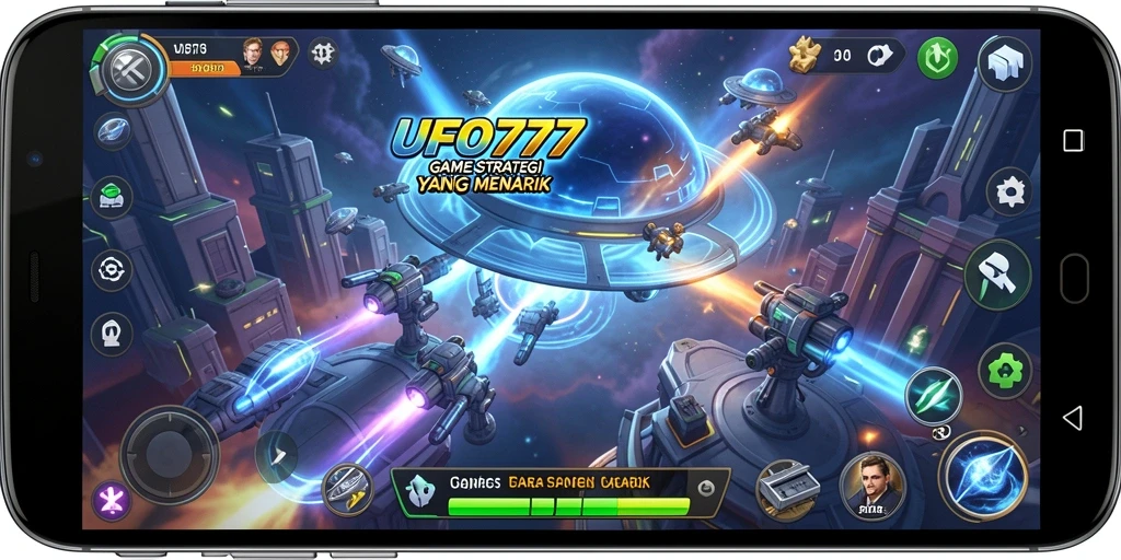 Screenshot gameplay UFO777 menunjukkan pertempuran strategi yang mendebarkan.