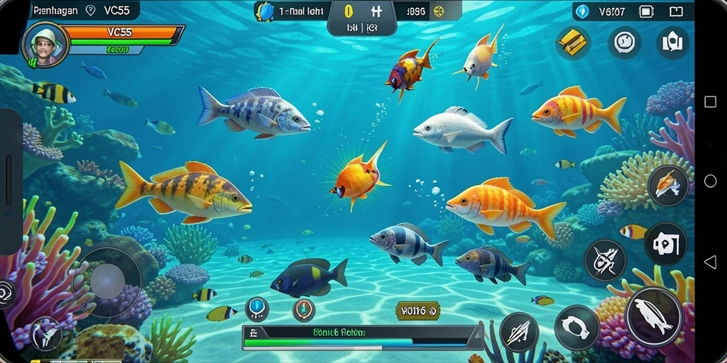 Gameplay Tembak Ikan yang seru dan mendebarkan di VC55.