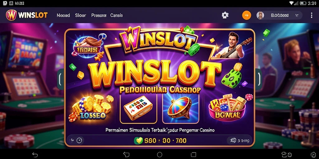 Menampilkan gameplay mendebarkan dari WINSLOT dalam simulasi permainan slot.
