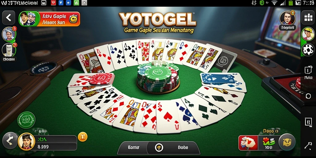 Tampilan seru gameplay Gaple dalam YOTOGEL